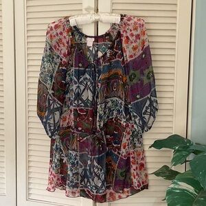 Nolita Floral Multicolor Patchwork Blouse